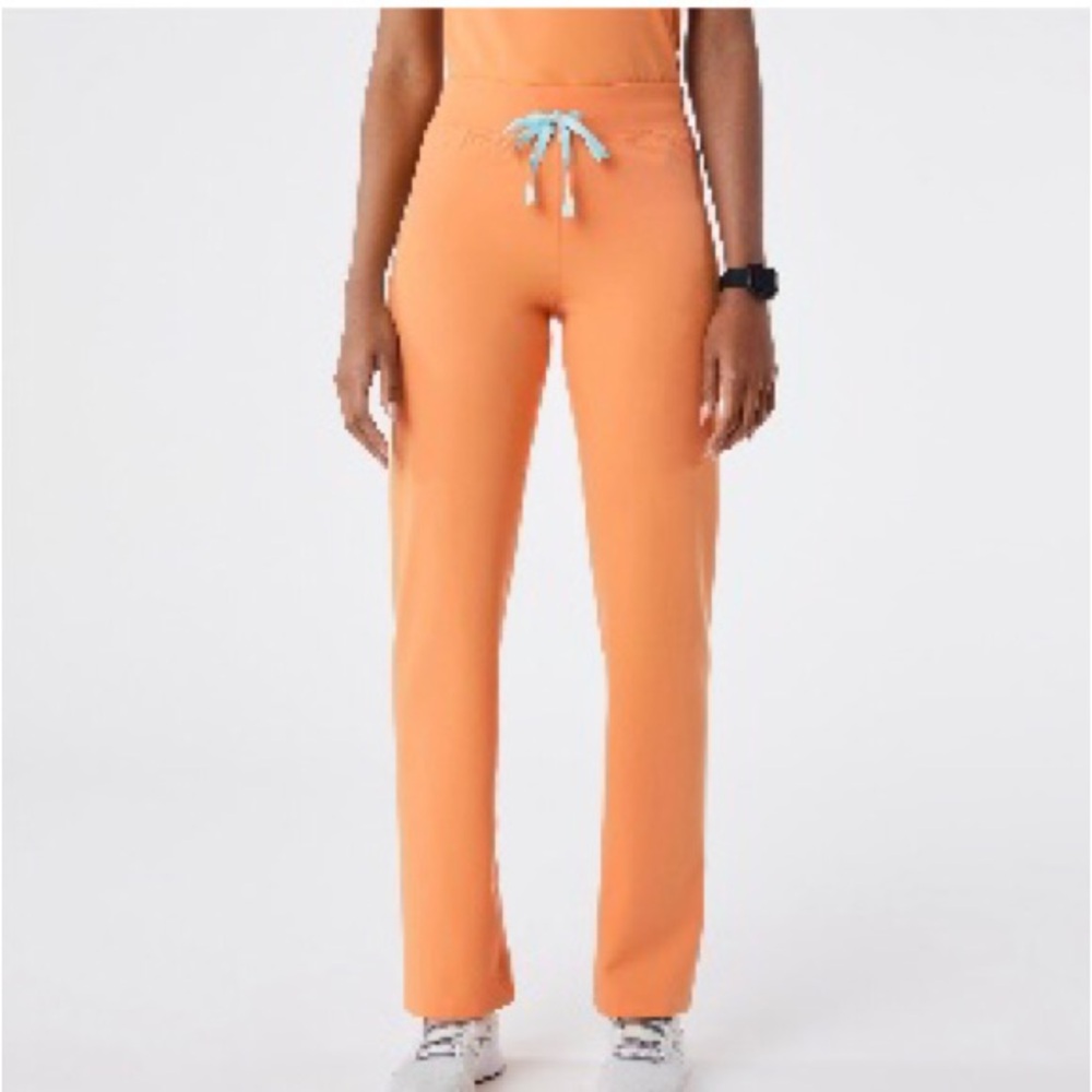 FIGS LIMITED EDITION SHAKA ORANGE - high waisted Livingston basic scrub pants XS